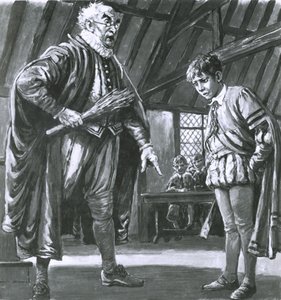 Shakespeare bliver disciplineret som dreng af C.L. Doughty