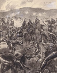 The Charge Of The Light Brigade (gouache på papir)