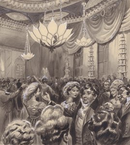 The Prince Regent at the Brighton Pavilion (gouache på papir) af C.L. Doughty