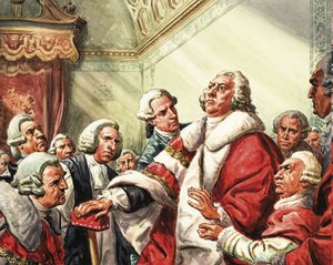 William Pitt holder sin sidste tale i parlamentet i 1778. af C.L. Doughty