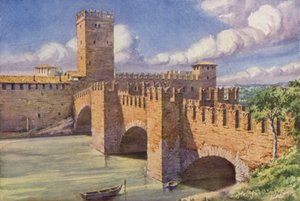 Slot Vecchio, Verona (farve litho)
