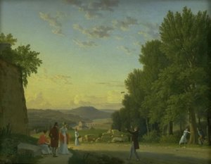 Udsigt fra slottet Meudon af Christoffer Wilhelm Eckersberg