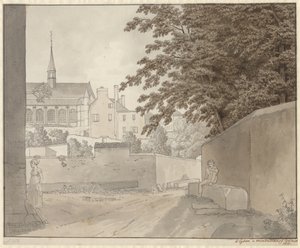 Ved Saint-Martins kirke i Montmorency, nord for Paris, den 10. juli 1812 af Christoffer Wilhelm Eckersberg