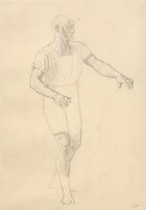 Balders død - studie til Hødur. af Christoffer Wilhelm Eckersberg
