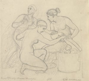 Cecrops døtre afslører Minervas hemmeligheder af Christoffer Wilhelm Eckersberg