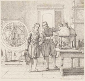 Christian IV besøger Tycho Brahe på Uranienborg af Christoffer Wilhelm Eckersberg