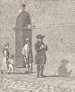 Foran en kirkedør af Christoffer Wilhelm Eckersberg