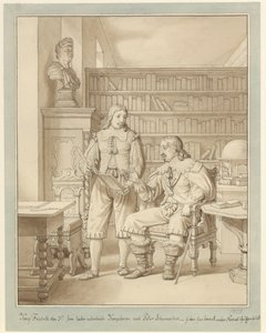 Frederik III lader udarbejde Kongeloven ved Peder Schumacher. af Christoffer Wilhelm Eckersberg