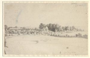 Herregården Nordfelt på Møn af Christoffer Wilhelm Eckersberg
