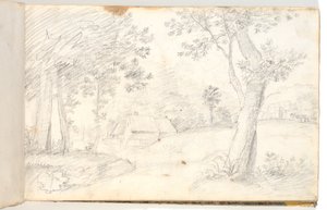 Landskab, efter grafisk forlæg? af Christoffer Wilhelm Eckersberg