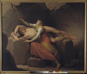 Loki and Sigyn af Christoffer Wilhelm Eckersberg