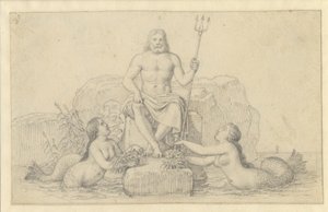 Neptun og to nereider. af Christoffer Wilhelm Eckersberg