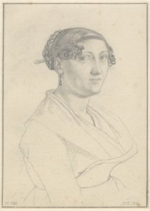 Portræt af en romerinde, en face vendt mod højre. af Christoffer Wilhelm Eckersberg