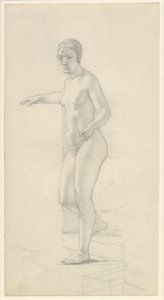 Stående kvindelig model af Christoffer Wilhelm Eckersberg