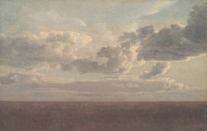 Undersøgelse af skyer over havet af Christoffer Wilhelm Eckersberg