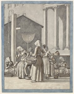 Torvekoner i København af Christoffer Wilhelm Eckersberg