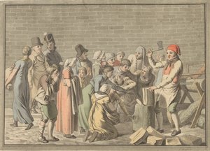Uddeling af brænde til de fattige af Christoffer Wilhelm Eckersberg