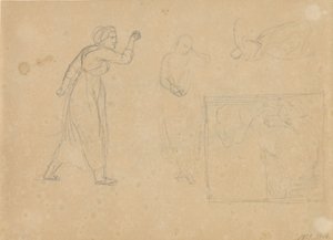 Udkast til En falden piges historie, blad 1 af Christoffer Wilhelm Eckersberg