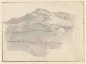 Udsigt over søen Albano af Christoffer Wilhelm Eckersberg