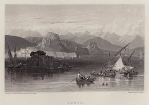 Korfu (farve litho) af C. (after) Stanfield