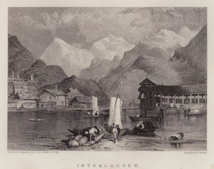Interlachen (farve litho) af C. (after) Stanfield