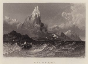 Peak Teneriffe (farve litho) af C. (after) Stanfield