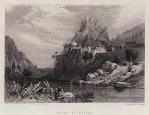 Ruiner ved Ettaia (farve litho) af C. (after) Stanfield