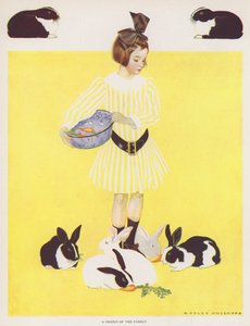 Coles Phillips Girl, en ven af familien (farve litho) af C. Coles Phillips