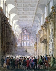 Interiør af Guildhall, City of London, 1838. af C Matthews