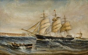 Agincourt på vej ind i Tyne af C. Robinson