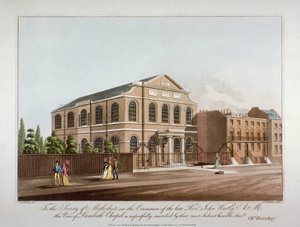 Metodistkapellet i Lambeth, London, 1816. af C Rosenberg