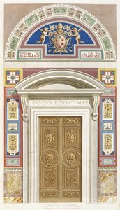 Døråbning til Raphael Loggia ved Vatikanet, 1772 af C. Savorelli