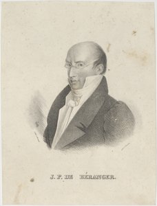 Portræt af Pierre-Jean de Béranger 1780-1857. af Cäcilie Brandt