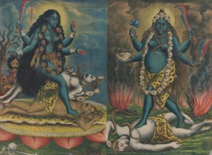 Kali Tara, ca. 1885-90. af Calcutta Art Studio