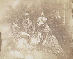 34. Kunstneriske grupper i forskellige stillinger, ca. 1845. af Calvert Jones