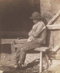 Siddende dreng, 1845-50. af Calvert Jones
