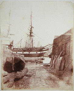 Flod- og kajscene ca. 1846 (fotogravure)