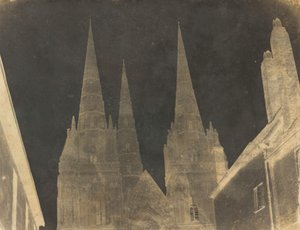 Studie af Lichfield-katedralens spir, 1845-1850 (foto)
