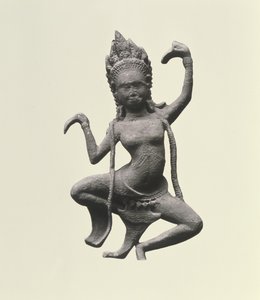 A Dancing Apsaras, detalje fra en frise, slutningen af det 12. - begyndelsen af det 13. århundrede (sten) (detalje med 155540)