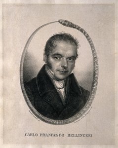 Carlo Francesco Bellingeri. Litografi efter Camilla Gandolfi, 1839. Biografi på italiensk
