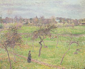 Æbletræer på en eng i Eragny, 1894 af Camille Jacob Pissarro
