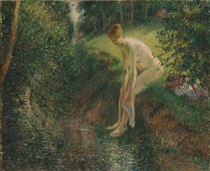 Bader i skoven, 1895 af Camille Jacob Pissarro