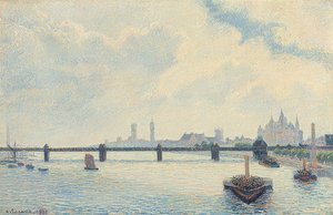 Charing Cross Bridge, London. 1890 af Camille Jacob Pissarro