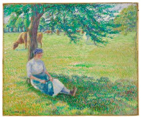 Cowgirl, Eragny, 1887 af Camille Jacob Pissarro