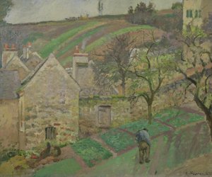 Hillside of the Hermitage, Pontoise, 1873 af Camille Jacob Pissarro