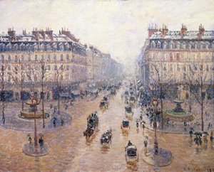 Opera Avenue. Sne. Morgen, 1898 af Camille Jacob Pissarro