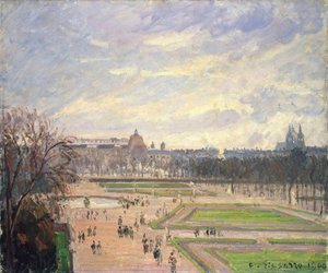 Tuileriehaven. Maleri af Camille Pissaro (1830-1903), olie på lærred af Camille Jacob Pissarro