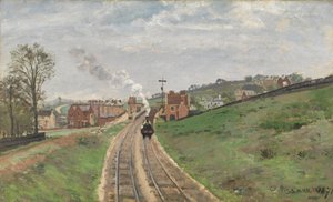 Lordship Lane Station, Dulwich, 1871 af Camille Jacob Pissarro