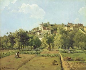 Pontoise, eller Eremitagens haver, Pontoise, 1867 af Camille Jacob Pissarro