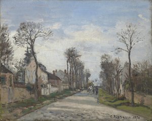 Vejen til Versailles, Louveciennes, 1870 af Camille Jacob Pissarro